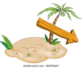  island with palm tree