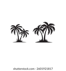 Island palm tree coconut shark fin