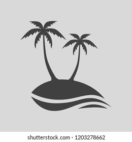 Island Palm Trees Stock Vector (Royalty Free) 1203278662 | Shutterstock