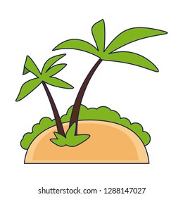 island with palm trees