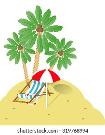 island with palm trees