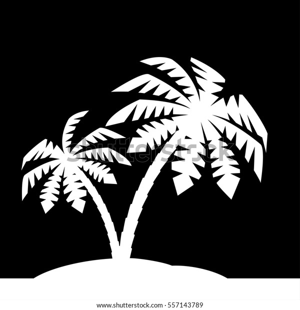 Island Palm Trees Stock Vector (Royalty Free) 557143789