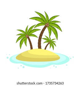 Illustration Desert Island Stock Vector (Royalty Free) 211880677