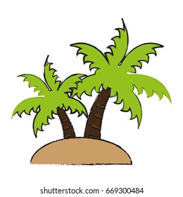 island with palm trees icon image 