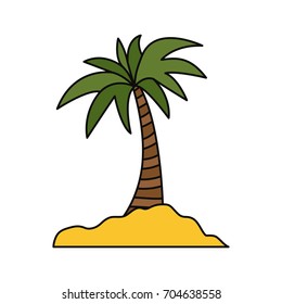 Island with palms symbol