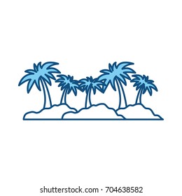 Island with palms symbol