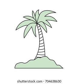 Island with palms symbol