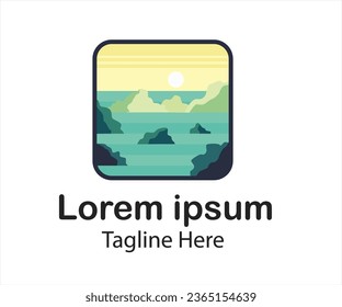 island park logo Vector simple