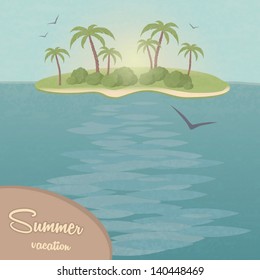 island in the sea background