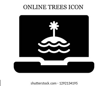 Island search icon. Editable Island search icon for web or mobile.