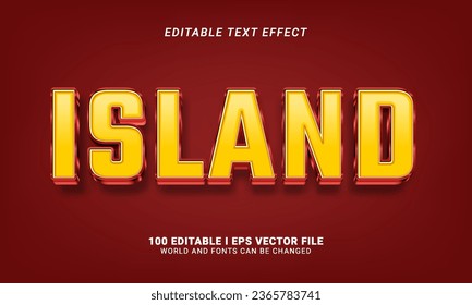 island text effect graphic style