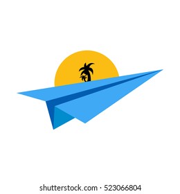 Island Travel Travel Logo Design Template
