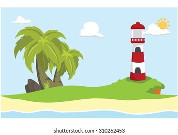 island vector cartoon 