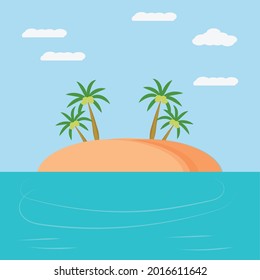 Vista de imágenes de color vectorial de Isla