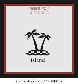 island vector icon