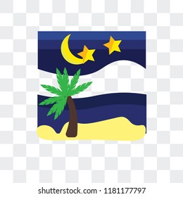 Island vector icon isolated on transparent background, Island logo concept
