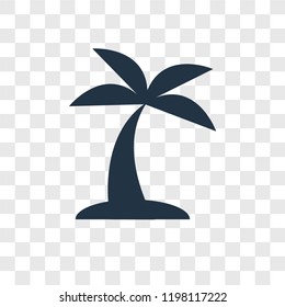 Island vector icon isolated on transparent background, Island transparency logo concept