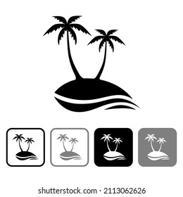 Island vector icon on white background  