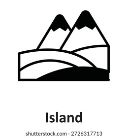 Icono del Vector de la isla que puede modificar o editar fácilmente

