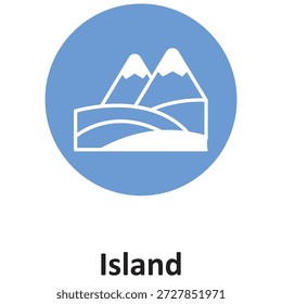 Icono del Vector de la isla que puede modificar o editar fácilmente

