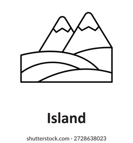 Icono del Vector de la isla que puede modificar o editar fácilmente

