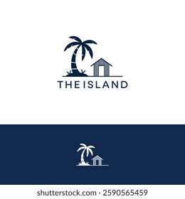 Island vectors logo design template