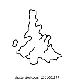 island whitsunday line icon vector. island whitsunday sign. isolated contour symbol black illustration