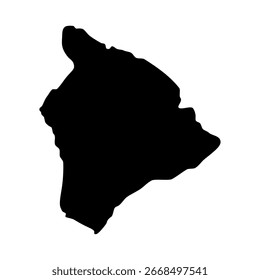 Mapa de la silueta de las islas de Hawái. Imagen de Vector
