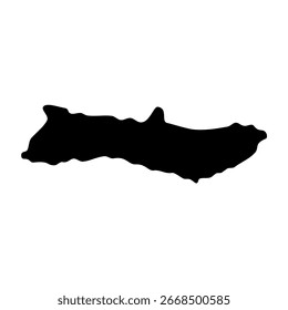 Mapa de la silueta de las Islas de Moloka. Imagen de Vector