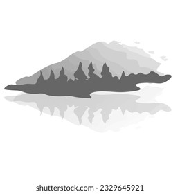 Islands with vegetation reflected in the lake,
traditional ink painting
in the oriental style of sumi e, wuxing, go hua,
SSTK abstract.
Vector illustration.
