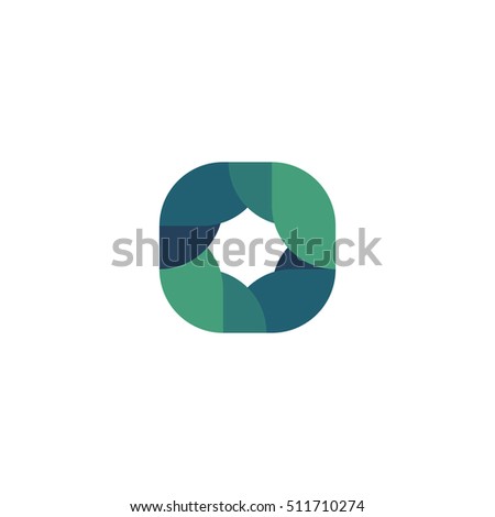 Islated blue abstract logo. Rhombus shape logotype. Frame icon. Photo lens sign. Decorative element. Web symbol. Vector illustration