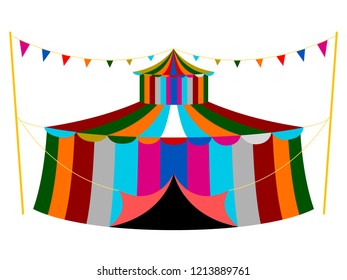 Islated carnival tent icon. Vector illustration design