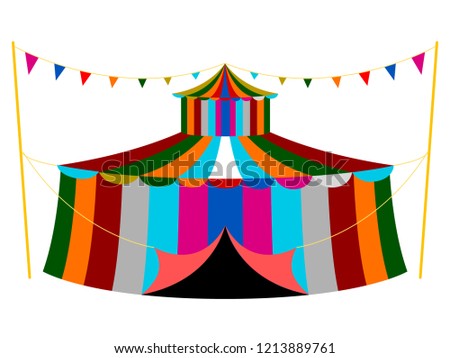 Islated carnival tent icon. Vector illustration design