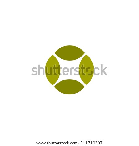Islated green abstract logo. Rhombus shape logotype. Frame icon. Photo lens sign. Decorative element. Web symbol. Vector illustration