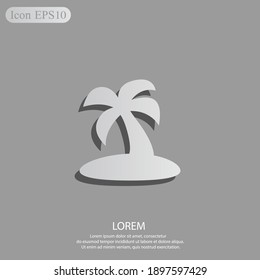 Icono de Isla. Ilustración del vector EPS 10.
