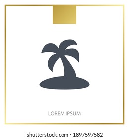 Isle icon. Vector illustration EPS 10.