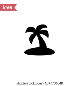 Icono de Isla. Ilustración del vector EPS 10.