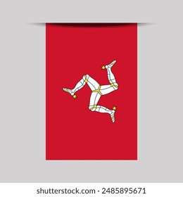 Isle of Man Banner Flag Vector Illustration