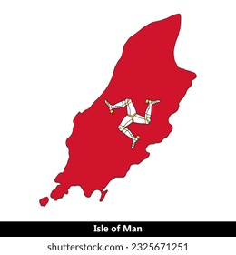 Isle of Man Country - Flag Map