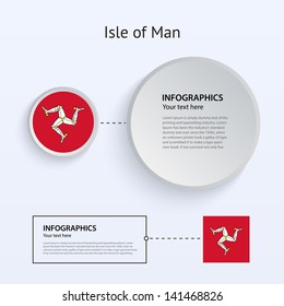 Isle of Man Country Set of Banners on gray background for Infographic and Presentation. Vector illustration.