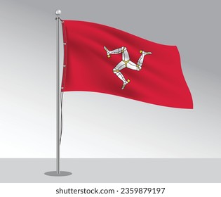 Isle of Man Crown Dependencies Flag Design Vector EPS 