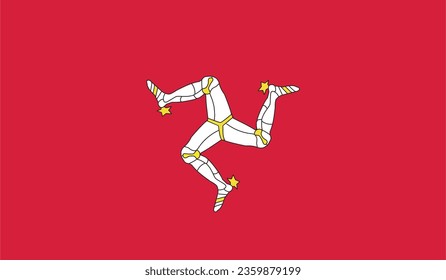 Isle of Man Crown Dependencies Flag Design Vector EPS 