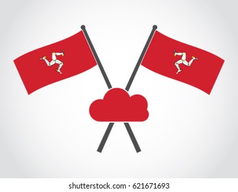 Isle Of Man Emblem Cloud Computing