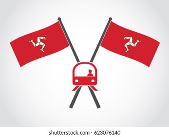 Isle Of Man Emblem Train Subway