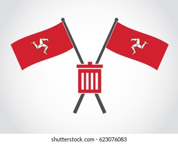 Isle Of Man Emblem Trash