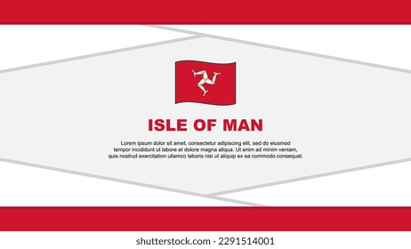 Plantilla De Diseño De Fondo Resumen De La Bandera De La Isla De Man. Ilustración Del Vector De Carteles Del Día De La Independencia De La Isla De Man. Vector De Isla De Man