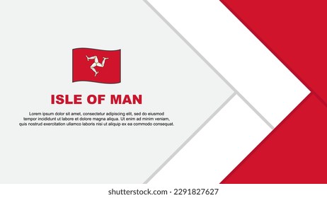 Plantilla De Diseño De Fondo Resumen De La Bandera De La Isla De Man. Ilustración Del Vector De Carteles Del Día De La Independencia De La Isla De Man. Caricatura De La Isla De Man