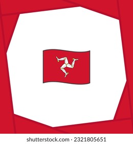 Isle Of Man Flag Abstract Background Design Template. Isle Of Man Independence Day Banner Social Media Post. Isle Of Man Banner