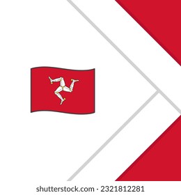Plantilla De Diseño De Fondo Resumen De La Bandera De La Isla De Man. Banner En Medios Sociales Del Día De La Independencia De La Isla De Man. Caricatura De La Isla De Man