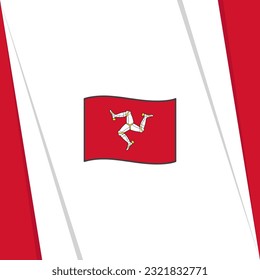 Isle Of Man Flag Abstract Background Design Template. Isle Of Man Independence Day Banner Social Media Post. Isle Of Man Flag